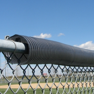 Black Poly-cap Protection for Baseball Fences