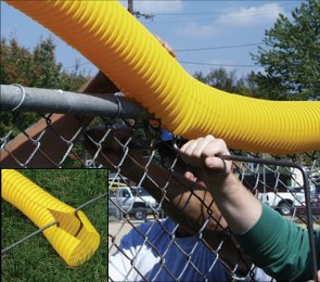 Putting a Fence Guard on Chain Link Using a Poly-cap Installer Tool